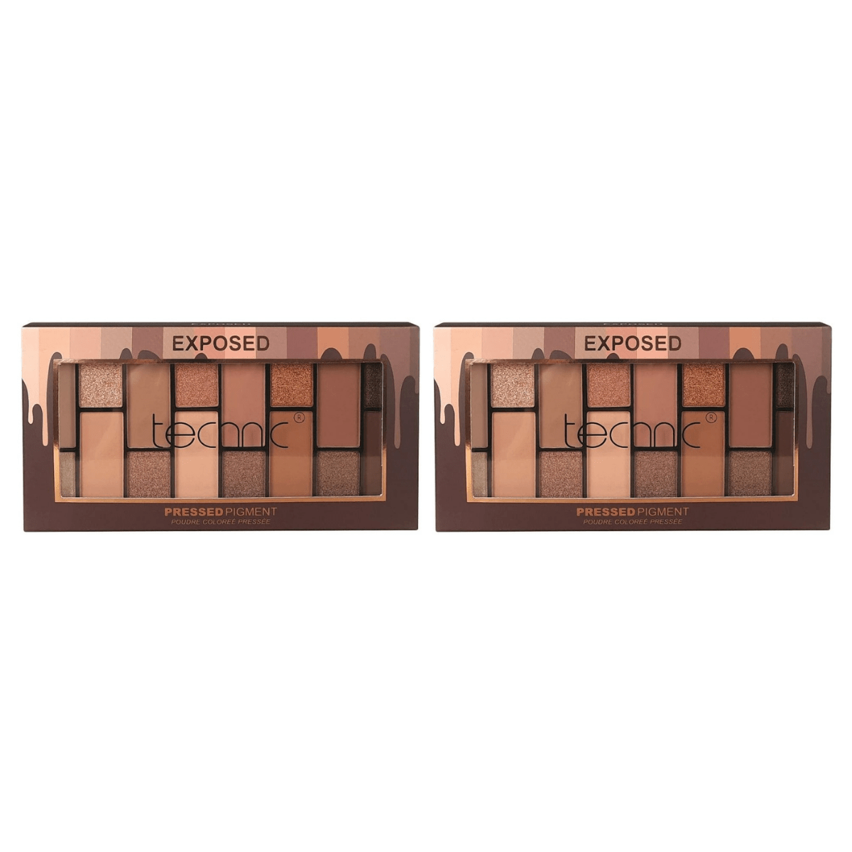 Technic Pressed Pigment Eyeshadow Palette 15 Pan - Exposed 24pk - Wholesale Discount Cosmetics