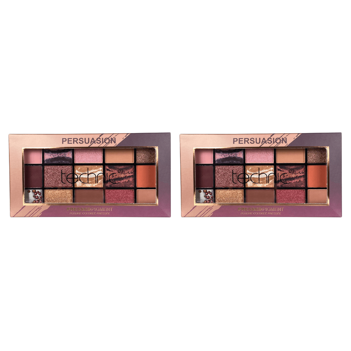 Technic Pressed Pigment Eyeshadow Palette 15 Pan - Persuasion 24pk - Wholesale Discount Cosmetics