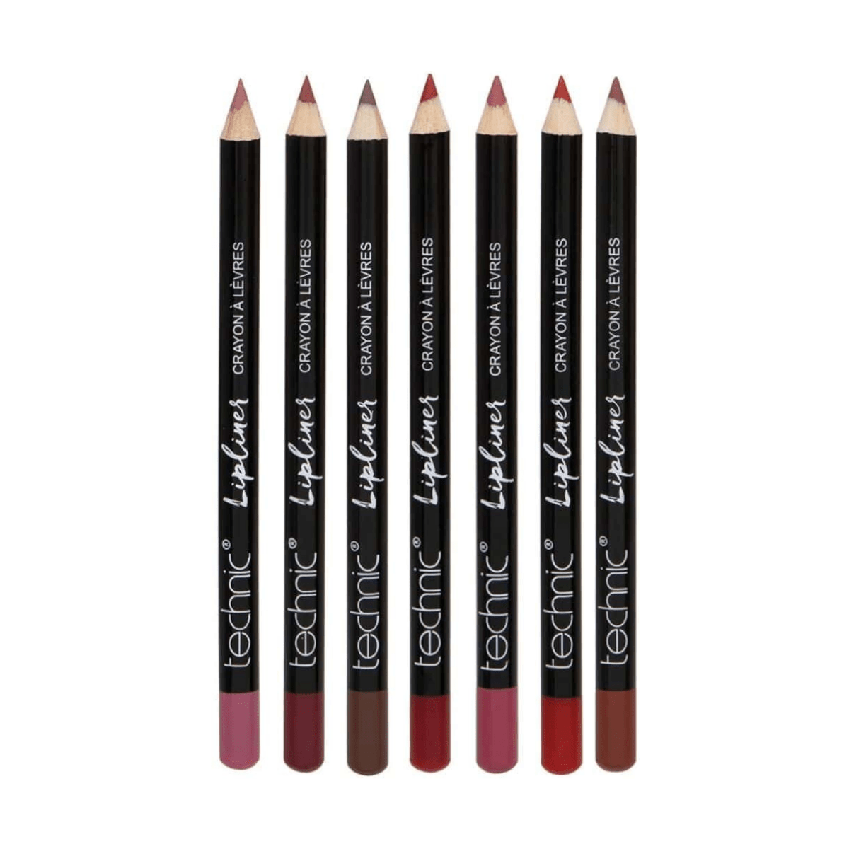 Technic Wooden Lip Pencil - Assorted Shades 24pk - Wholesale Discount Cosmetics