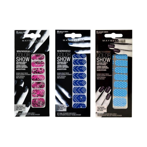 Maybelline Color Show Fashion Prints Nail Stickers - 24pk | Wholesale Discount Cosmetics