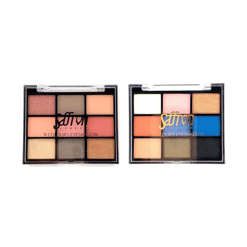 Saffron 9 Colours Eyeshadow(Assorted Shades) - 24pk | Wholesale Discount Cosmetics