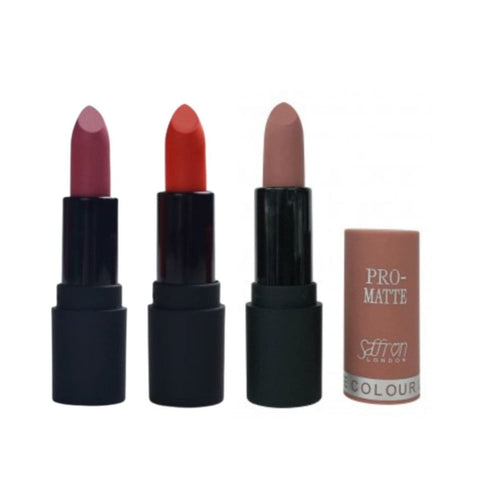 Saffron Pro Matte Colour Lipstick(Assorted Shades) - 24pk | Wholesale Discount Cosmetics